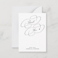 Elegant simple calligraphy script thank you