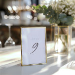 Elegant Simple Calligraphy Table Card<br><div class="desc">Help your guests find their way with these double sided table number cards. Design features an handwritten font and modern minimalist design. Designed to coordinate with for the «ESSENTIALS» Wedding Invitation Collection. To change details, click «Personalise». To change the colour, click «Click to customise further» It. Other table numbers in...</div>
