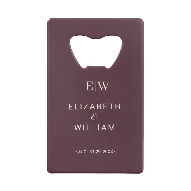 Elegant Simple Cherry Lacquer, Monogram Wedding (Front)