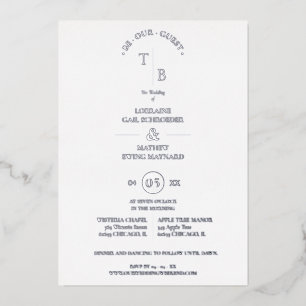 Elegant Simple Chic Initials  Modern Photo Couple