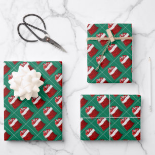 Elegant Simple Christmas Pine Tree Green Gift Wrapping Paper Sheet