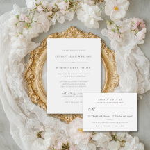 Elegant Simple Classic Black and White Wedding