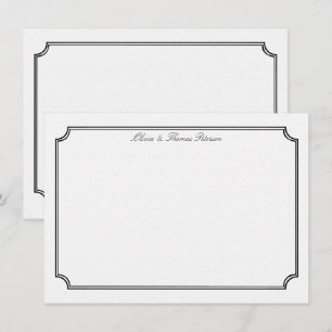 Elegant Simple Classic Estate Frame Wedding Couple Card