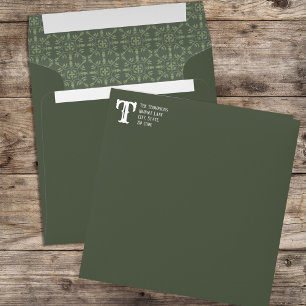 Elegant Simple Classic Holiday Christmas Envelope