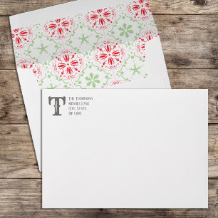 Elegant Simple Classic Holiday Christmas Envelope