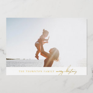 elegant simple classic merry photo gold real