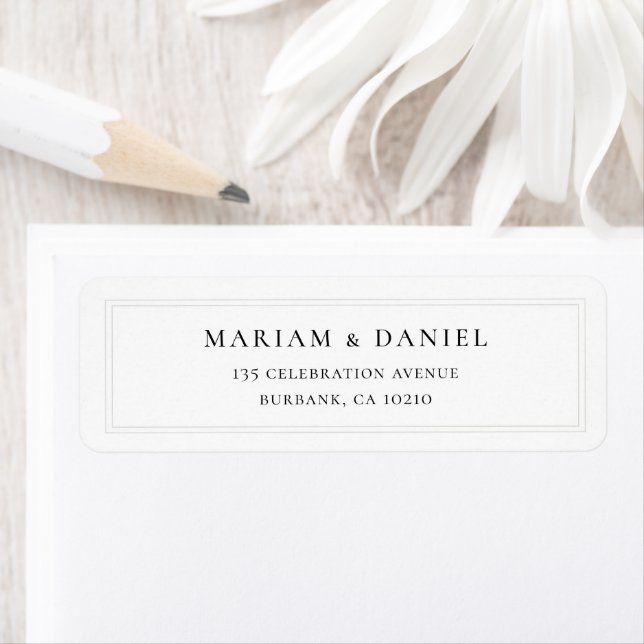 Elegant Simple Classic Wedding Address Return (Insitu)