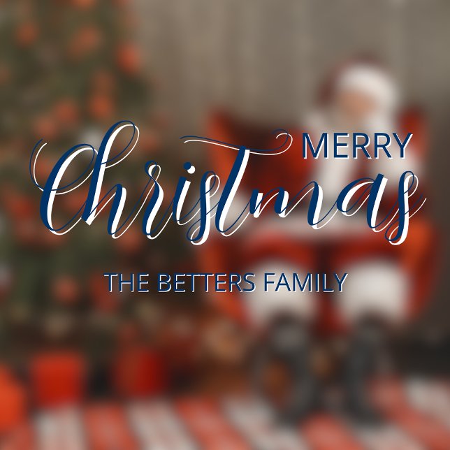 Elegant Simple Clean Midnight Blue Christmas   (Creator Uploaded)