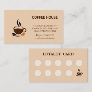 Elegant simple coffee Shop Loyalty Card