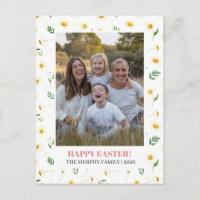 Elegant Simple Colorful Floral Easter Family Photo