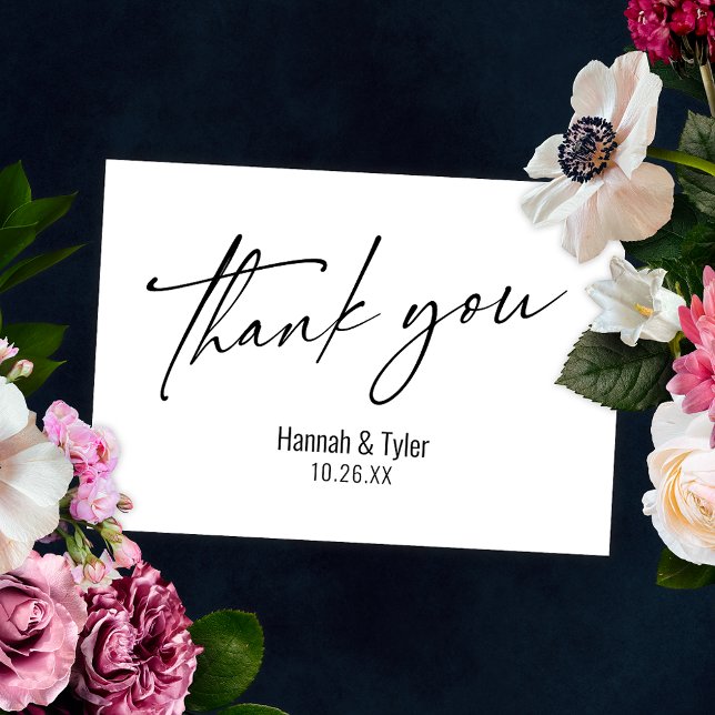 Elegant Simple Contemporary Handwriting Thank You Card (Creator Uploaded)