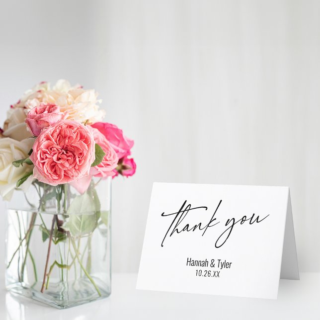 Elegant Simple Contemporary Handwriting Thank You Card (Creator Uploaded)
