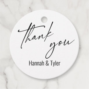 Elegant Simple Contemporary Handwriting Thank You Favour Tags