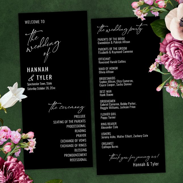 Elegant Simple Contemporary Typography Black Programme (Creator Uploaded)