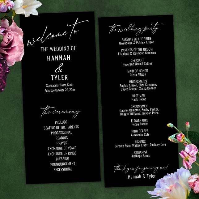 Elegant Simple Contemporary Typography Black Programme (Creator Uploaded)