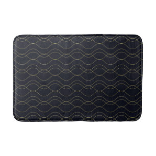 Elegant, simple, cool, trendy wavy illustration bath mat