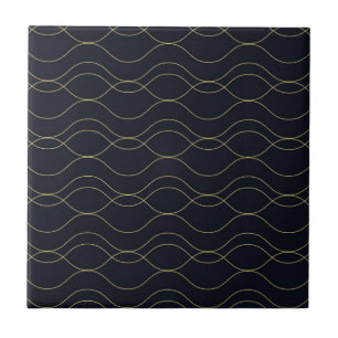 Elegant, simple, cool, trendy wavy illustration tile