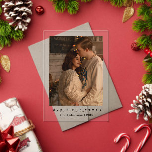 Elegant Simple Couple Photo Christmas Card Acrylic Invitations