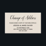 Elegant Simple Cream Change of Address Insert Card<br><div class="desc">Keep your friends and family up to date with your new address using these simple, elegant enclosure cards. Versatile notes read "Change of Address" on the front and "Keep in Touch!" on the back, using a modern, casual, handwritten script font. Use the template fields to add all your details to...</div>