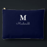 Elegant Simple Custom Monogram  Accessory Pouch<br><div class="desc">Minimalist toiletry kit design. Wonderful house warming,  wedding shower gift,  and honeymoon travel gift.

Change your initial or monogram and add your last name or the couple's names.</div>