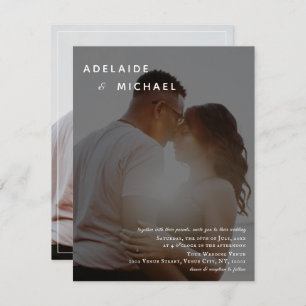 Elegant Simple Custom Photo Wedding Invitation