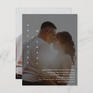 Elegant Simple Custom Photo Wedding Invitation