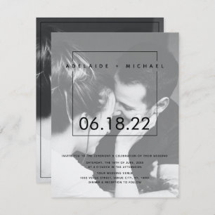 Elegant Simple Custom Photo Wedding Invitation