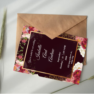 Elegant & Simple Custom Photo Wedding Invitation