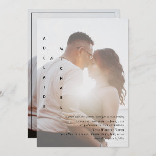 Elegant Simple Custom Photo Wedding Invitation