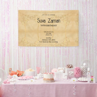 Elegant Simple Cute Grey 20th Birthday Banner