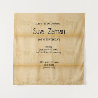 Elegant Simple Cute Grey 20th Birthday Tapestry