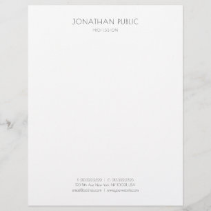 Elegant Simple Design Black White Template Modern Custom Letterhead