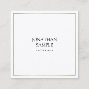 Elegant Simple Design Gold Modern Professional Square Business Card