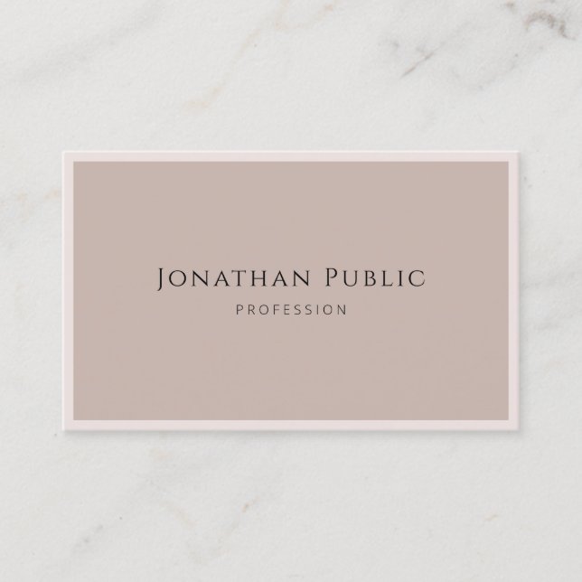 Elegant Simple Design Modern Template Luxury Top Business Card (Front)
