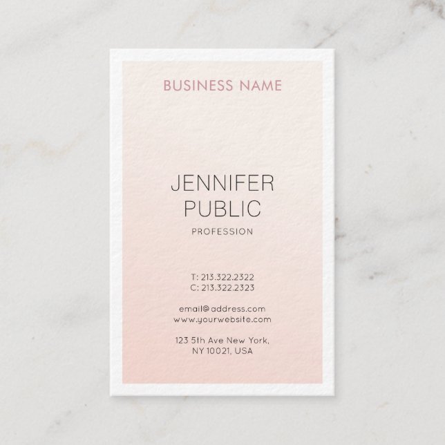 Elegant Simple Design Modern Trendy Luxury Business Card (Front)