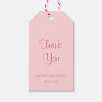 Elegant Simple Design Pink Baby Shower Thank You