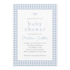 Elegant Simple Dusty Blue Boys Baby Shower
