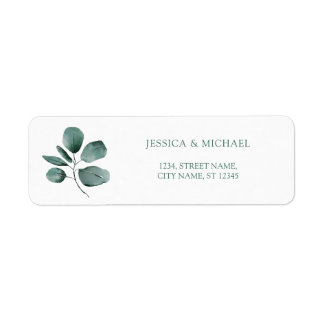 Elegant Simple Eucalyptus Botanical Green Wedding