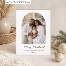 Elegant Simple Family Christmas Holiday Photo