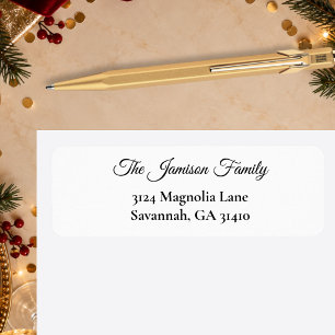 Elegant Simple Family Return Address