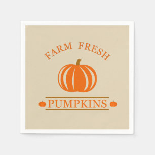 Elegant Simple Farm fresh pumpkins fall autumn Napkin