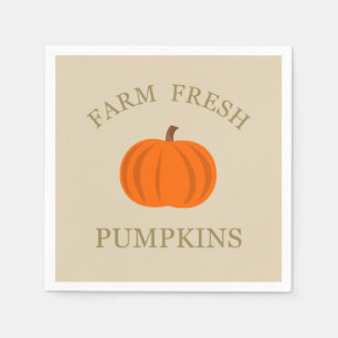 Elegant Simple Farm fresh pumpkins fall autumn Napkin