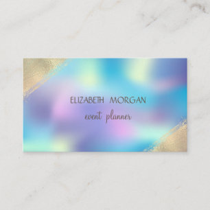 Elegant Simple Faux Gold, Holographic Business Card