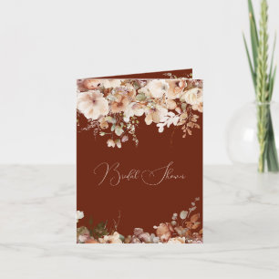 Elegant Simple Field Flowers Bridal Shower Fall Invitation