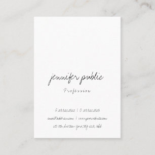 Elegant Simple Freehand Script Professional Trendy Business Card