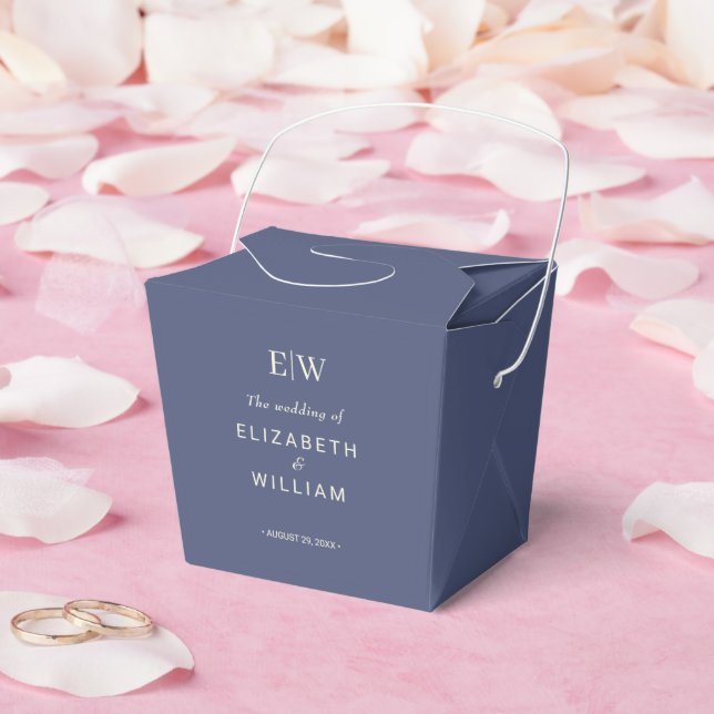 Elegant Simple Future Dusk with Monogram Wedding Favour Box (Wedding)
