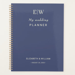 Elegant Simple Future Dusk with Monogram Wedding Planner