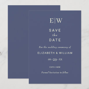Elegant Simple Future Dusk with Monogram Wedding Save The Date