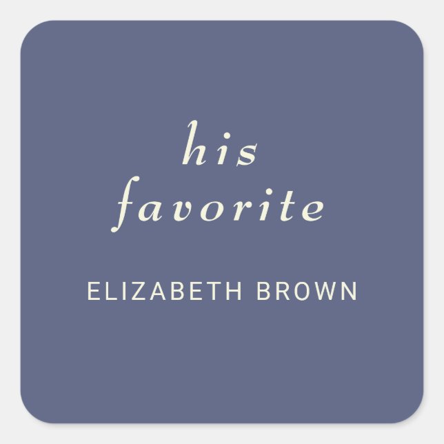 Elegant Simple Future Dusk with Monogram Wedding Square Sticker (Front)