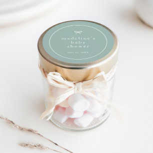 Elegant Simple Gender Neutral Baby Shower Classic Round Sticker